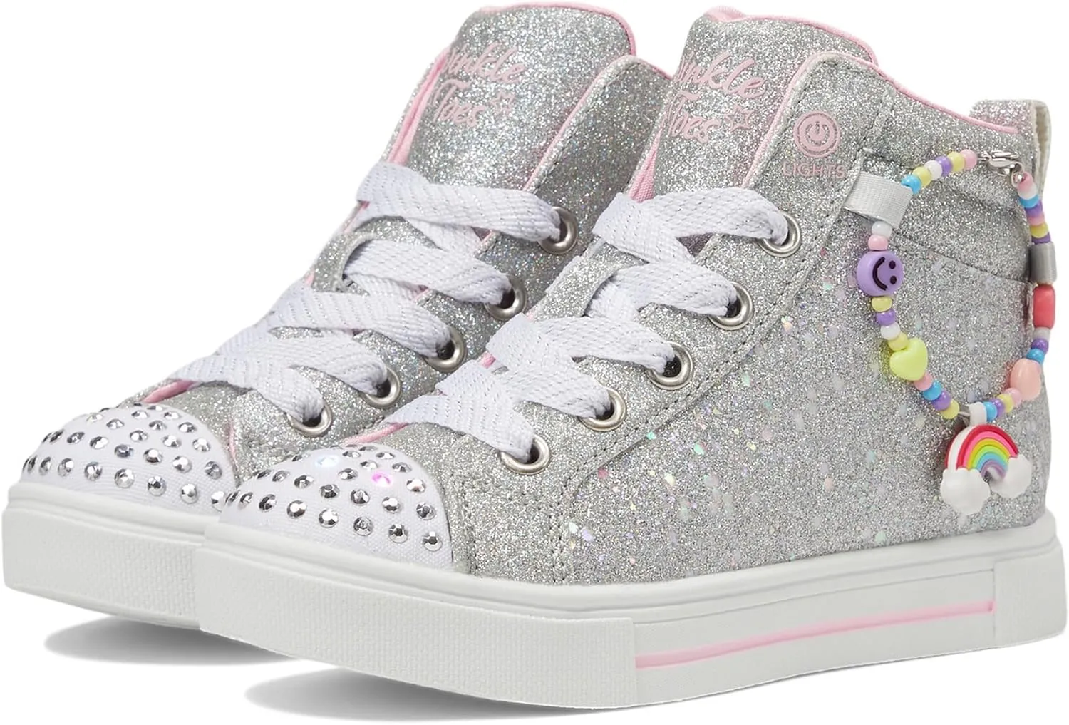 Skechers Girls' Twinkle Sparks-Charm Bestie Sneaker