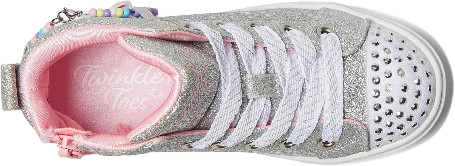Skechers Girls' Twinkle Sparks-Charm Bestie Sneaker