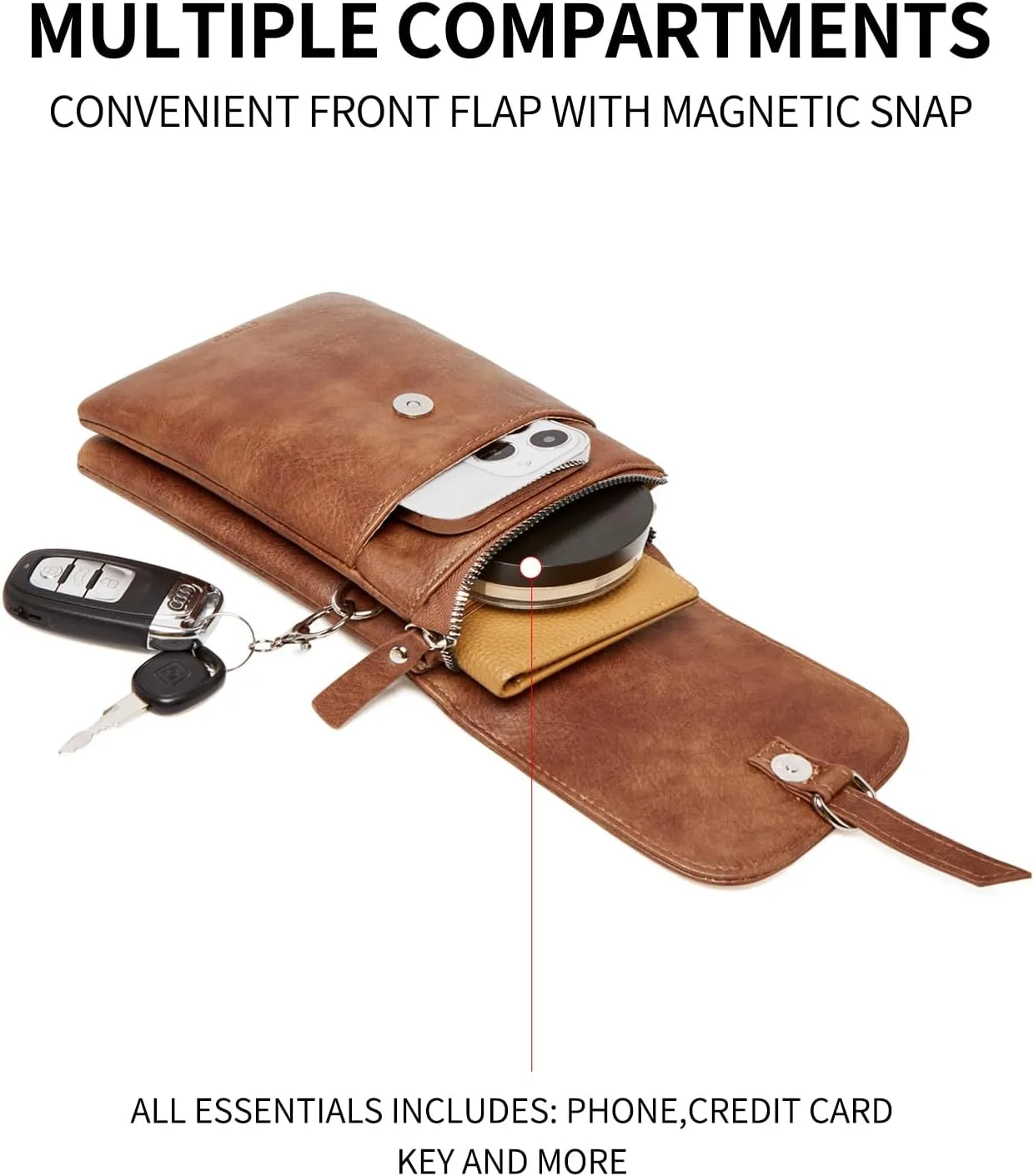 Small Crossbody Bags for women,Soft Leather Cell Phone Purse Lightweight,Little Crossbody Purses Women Trendy with Card slots