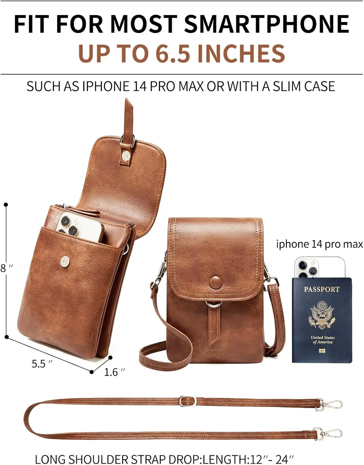 Small Crossbody Bags for women,Soft Leather Cell Phone Purse Lightweight,Little Crossbody Purses Women Trendy with Card slots
