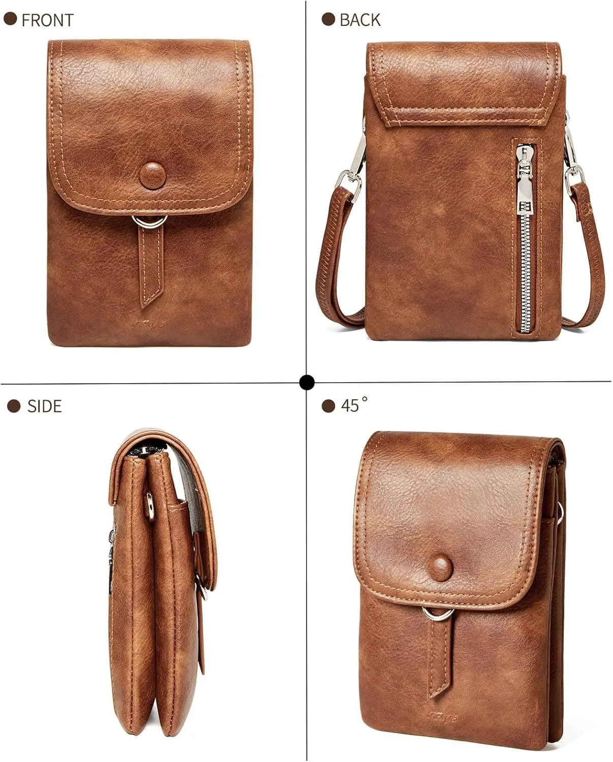Small Crossbody Bags for women,Soft Leather Cell Phone Purse Lightweight,Little Crossbody Purses Women Trendy with Card slots