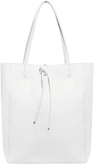 Soft Italian Genuine Calf Leather Tote Bag | Unstructured Unlined Shopper with Zipper, Inside Pocket & Flat Base