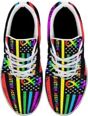 Sonzj-II Autism Shoes for Men Women Running Sneakers Breathable Casual Sport Tennis Shoes Gift for Him Her