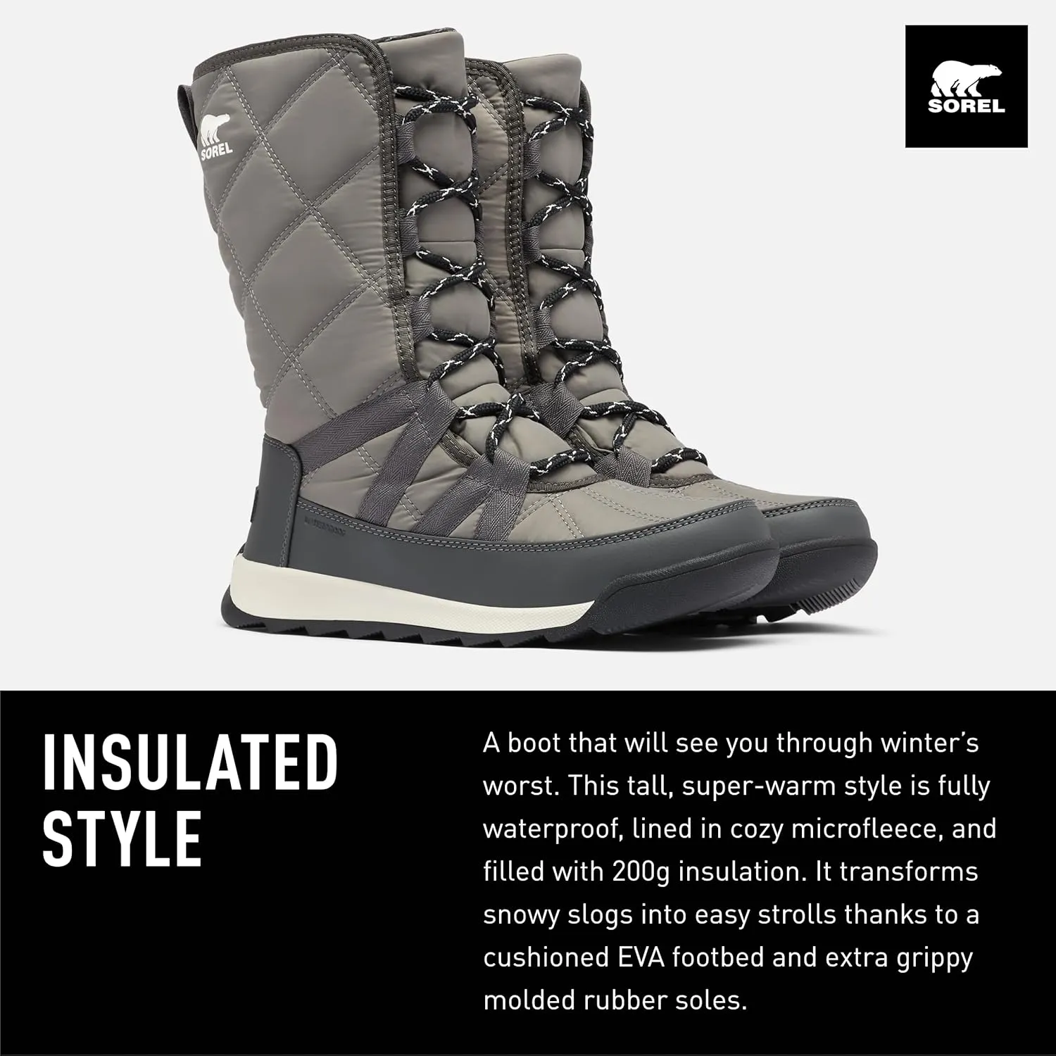 Sorel Women's Whitney II Tall Lace Waterproof Boots