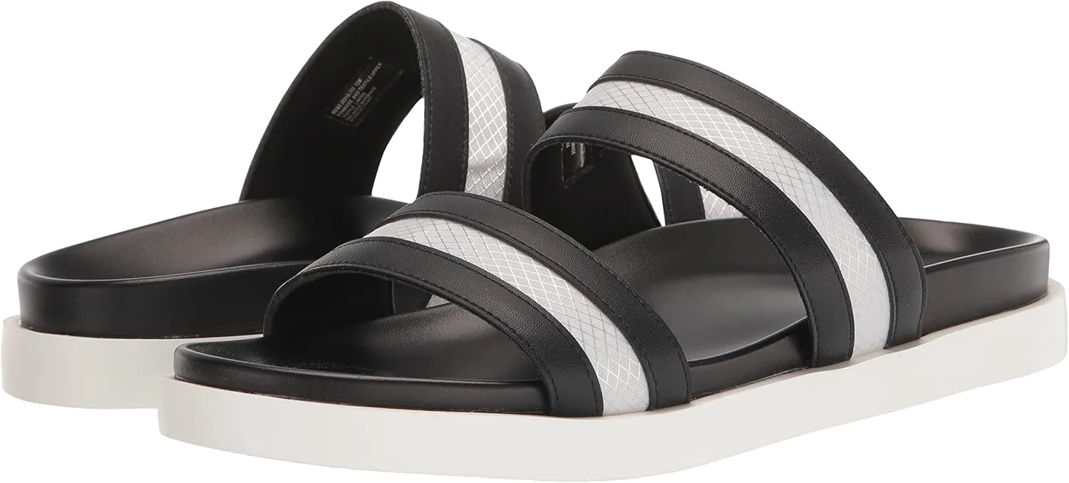 STACY ADAMS Men's Metro Double Strap Slide Sandal Flat