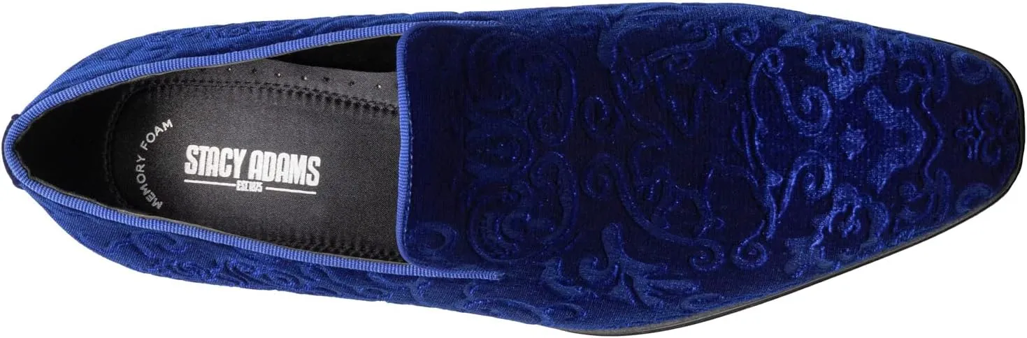 STACY ADAMS Men's Saunders Velour Slip on Loafer
