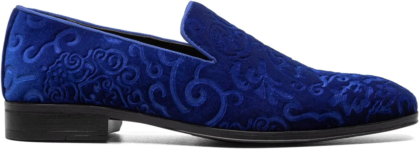 STACY ADAMS Men's Saunders Velour Slip on Loafer