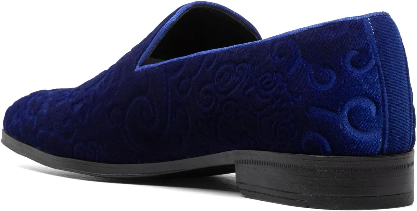 STACY ADAMS Men's Saunders Velour Slip on Loafer