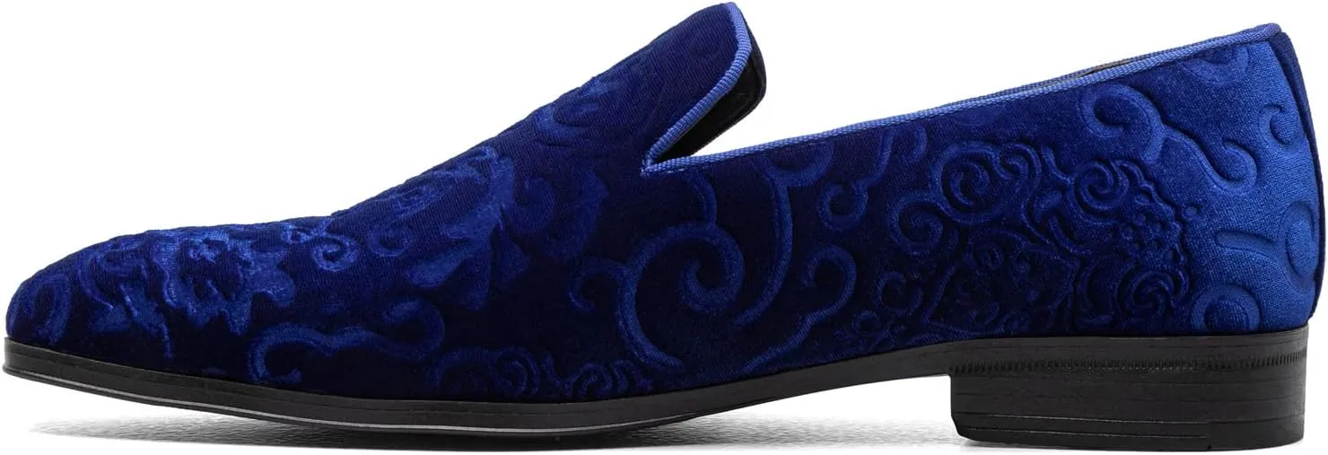 STACY ADAMS Men's Saunders Velour Slip on Loafer