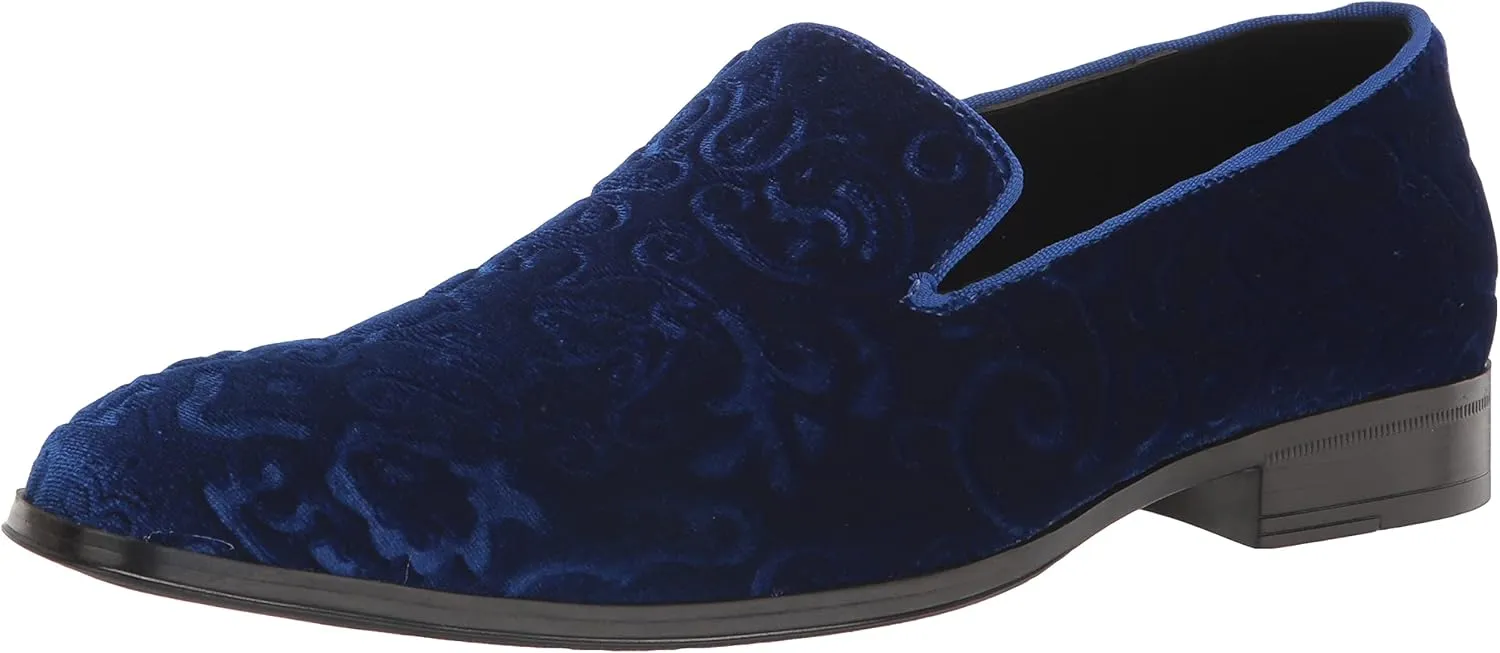 STACY ADAMS Men's Saunders Velour Slip on Loafer