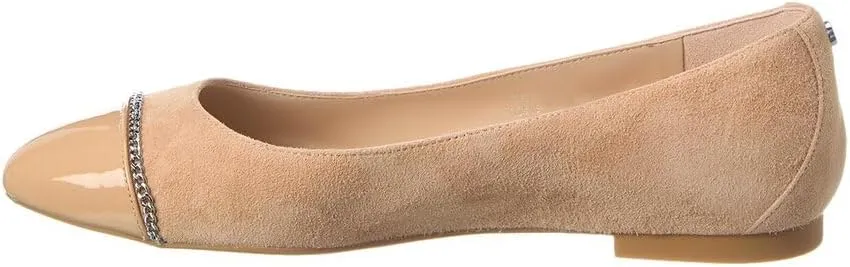 Stuart Weitzman Milla Chain Suede Ballet Flat