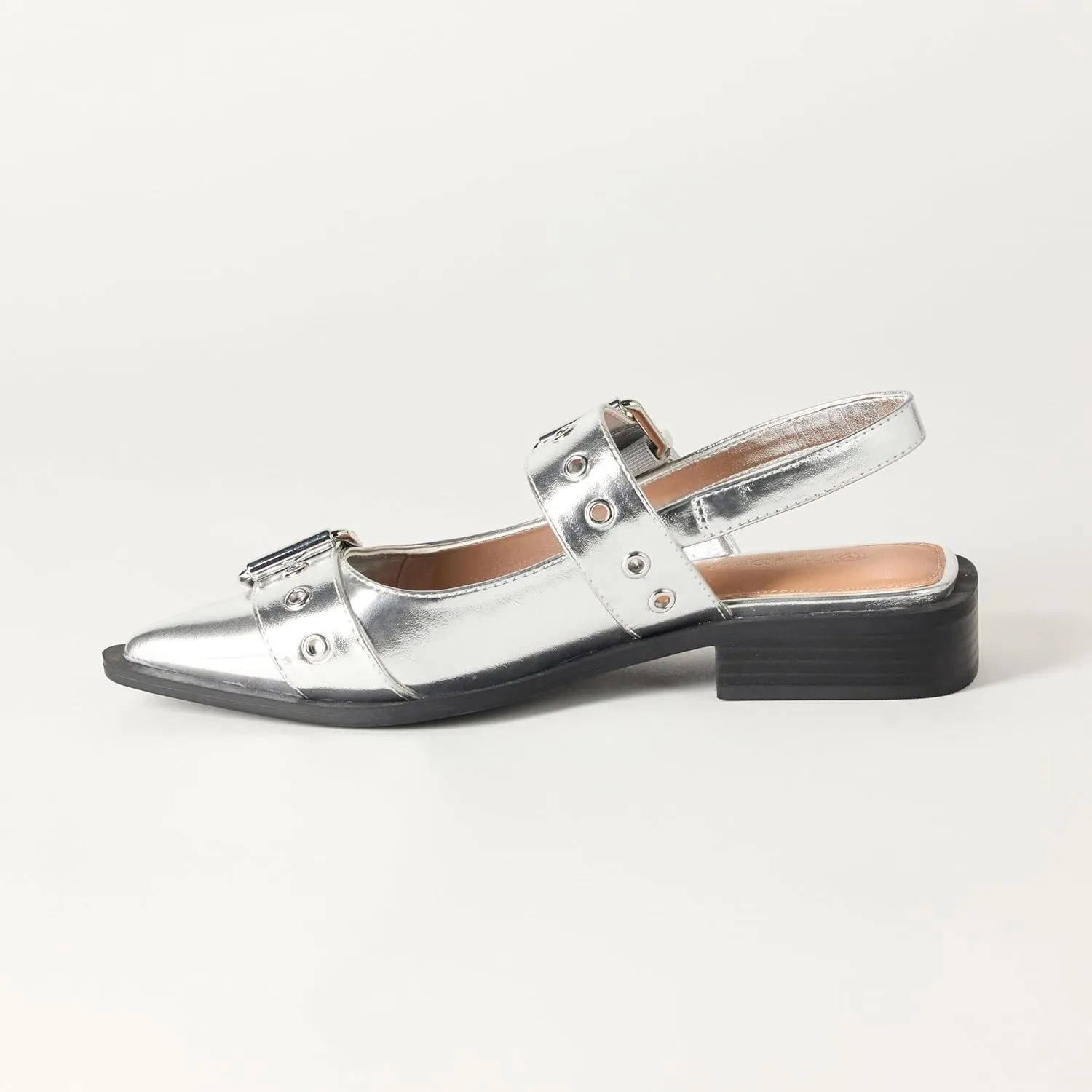 The Drop Women's Evie Moto Pointed Toe Flat