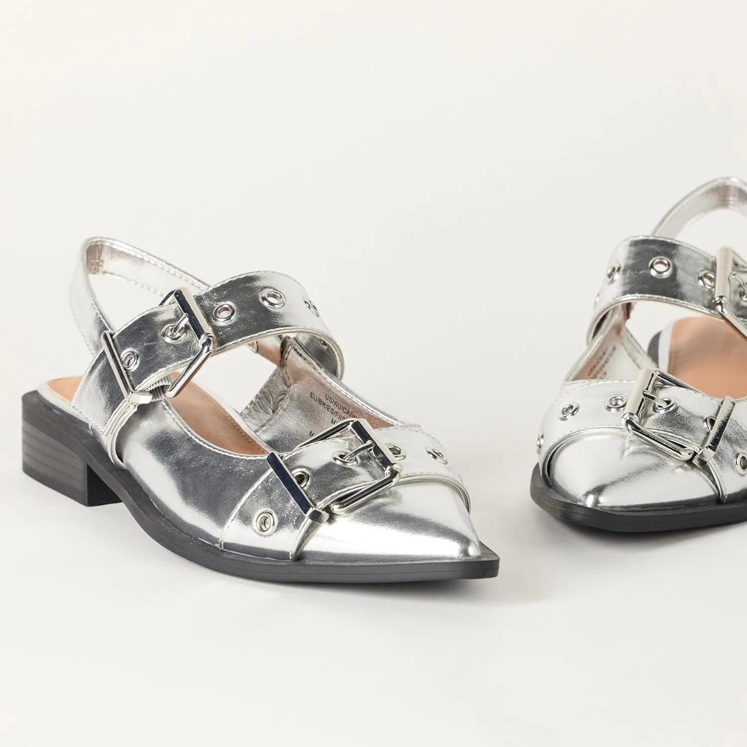 The Drop Women's Evie Moto Pointed Toe Flat