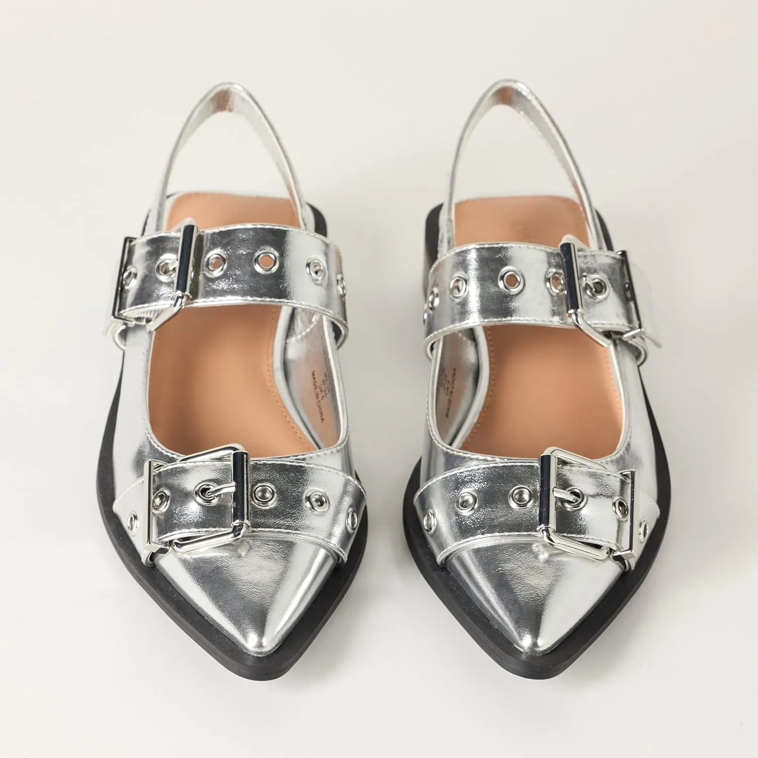 The Drop Women's Evie Moto Pointed Toe Flat