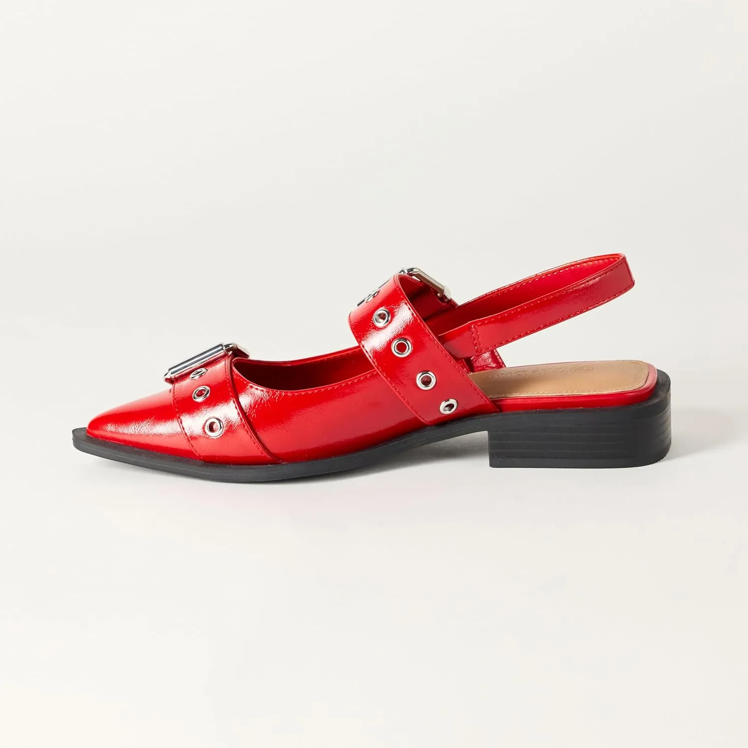 The Drop Women's Evie Moto Pointed Toe Flat
