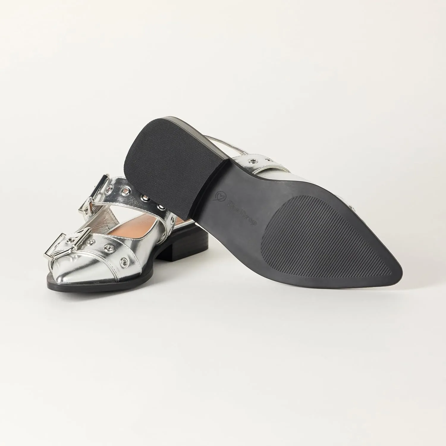 The Drop Women's Evie Moto Pointed Toe Flat