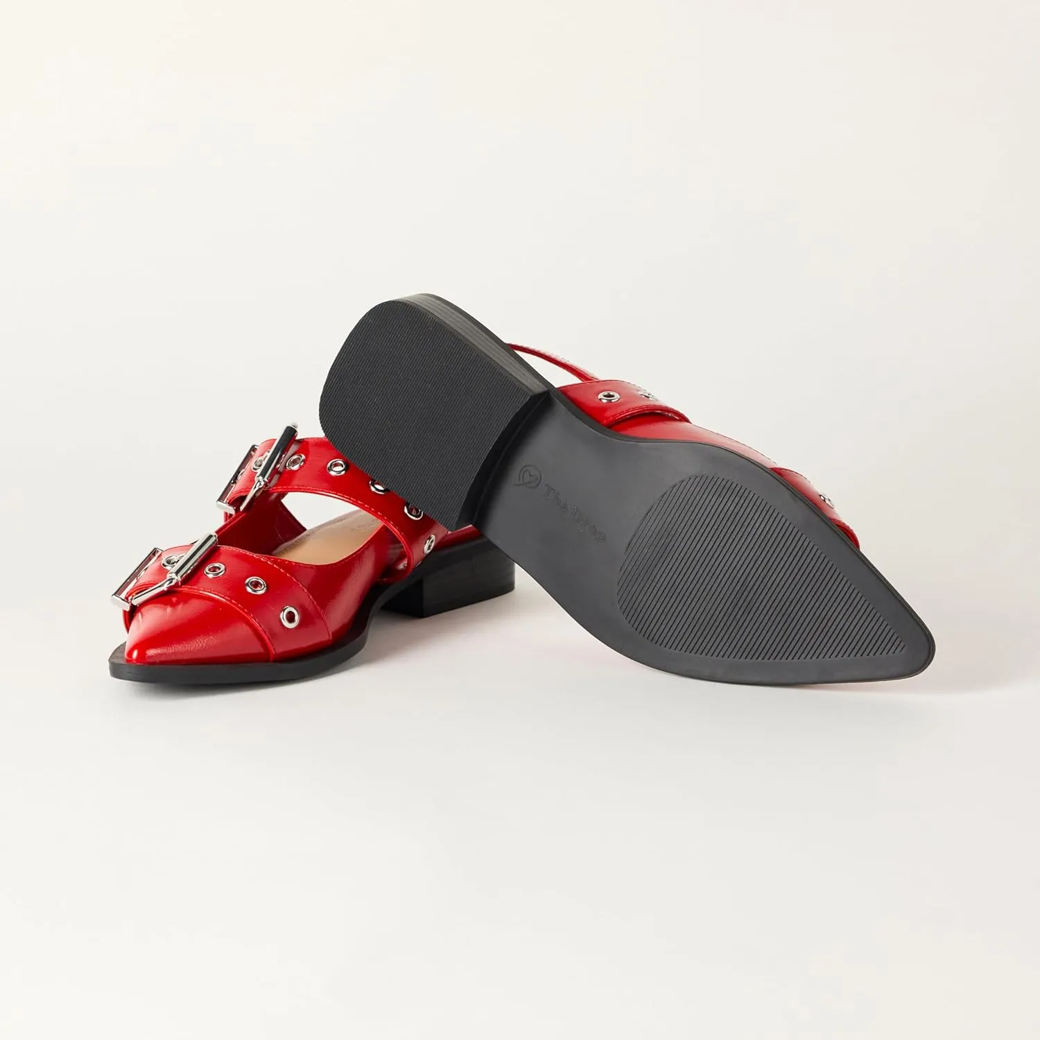The Drop Women's Evie Moto Pointed Toe Flat