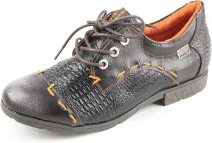 TMA EYES & MAiA Womens Handmade Stitching Shoes Leather Lace-up Low Heel Casual Shoes for Outdoor
