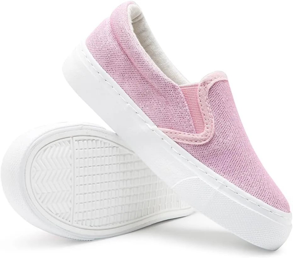 Toandon Toddler Girls Kids Sparkle Slip On Sneakers Loafers Age 2-10