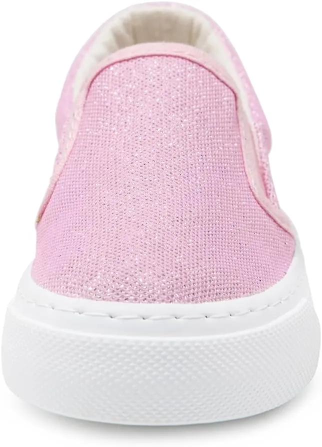 Toandon Toddler Girls Kids Sparkle Slip On Sneakers Loafers Age 2-10