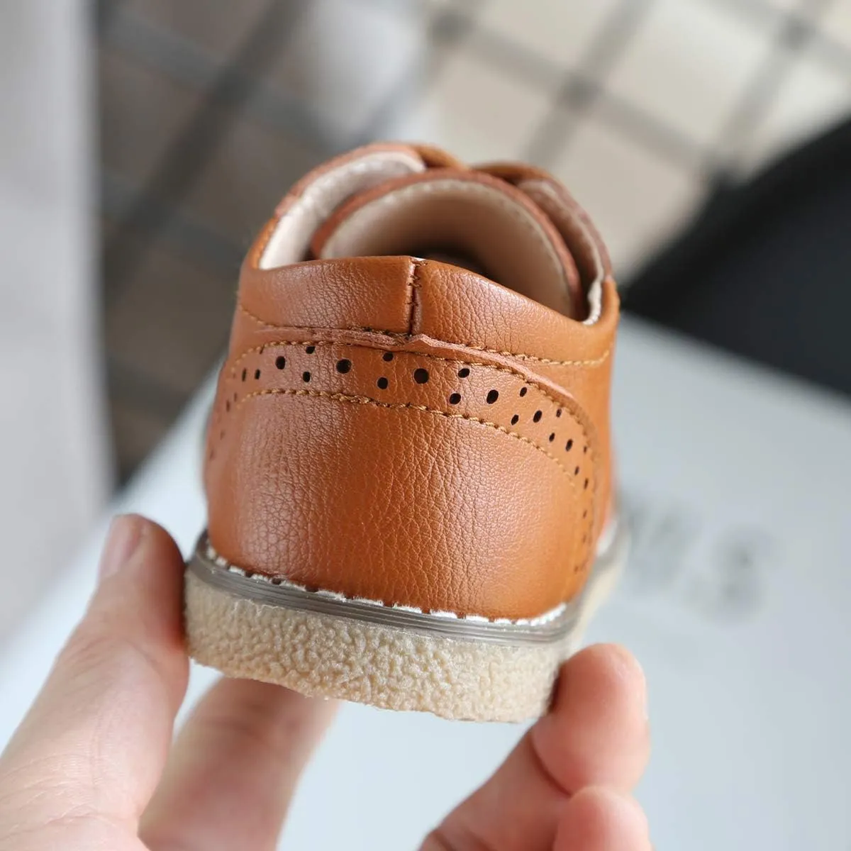 Toddler Boys Girls Dress Shoes Brown Black Leather Loafers Wedding Oxford Shoes Uniform School Flat Shoes