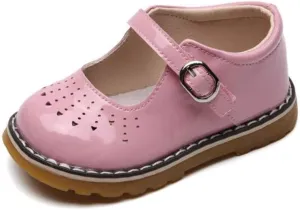 Toddler Kids' Patent Leather Mary Jane Flat Cutout Strap Dress Oxford Shoes Baby Moccasins