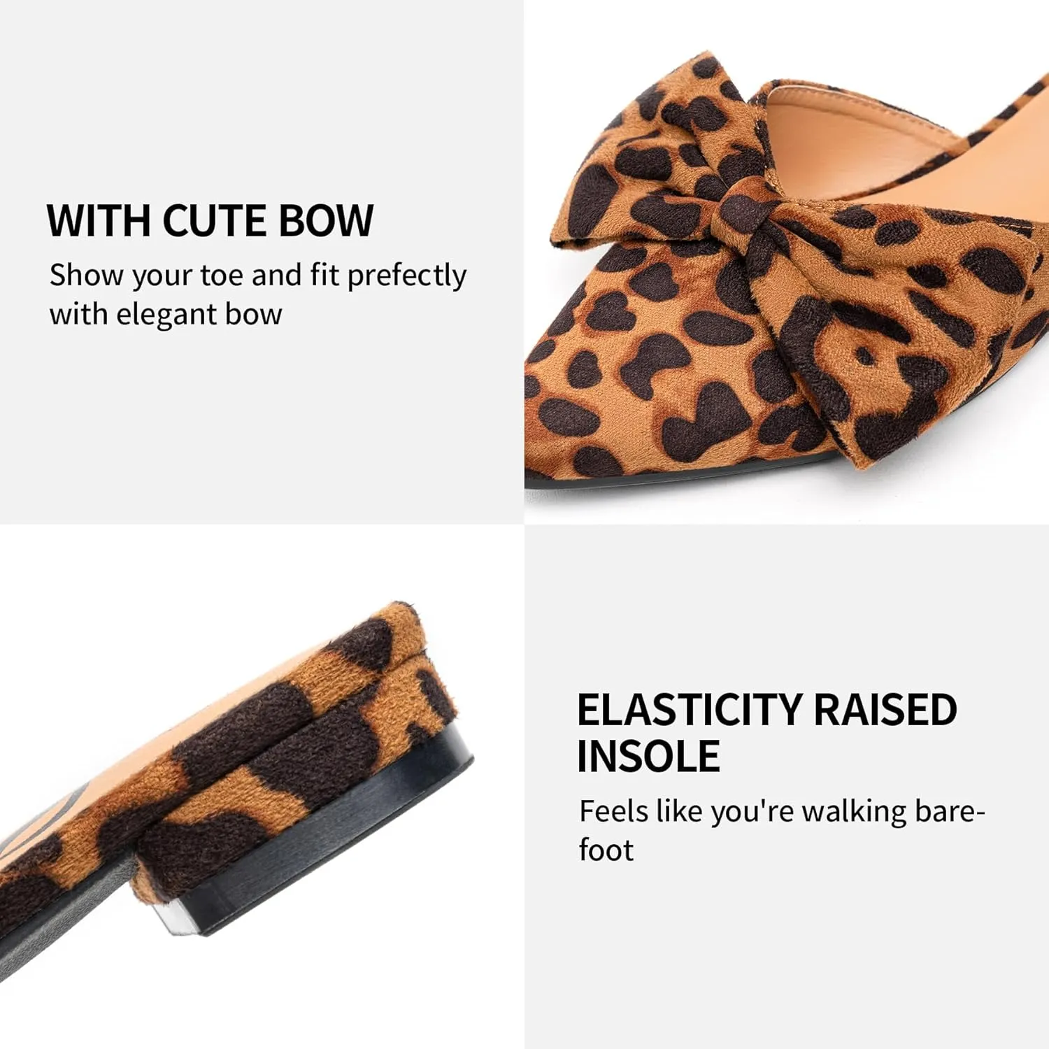 Trary Mules for Women Flats, Pointed Toe Womens Mules with Heels, Black Mules Shoes for Women, Bow Mules Women's Flats, Slip On Flats Flat Mules, Backless Loafers for Women, Women's Mules & Clogs