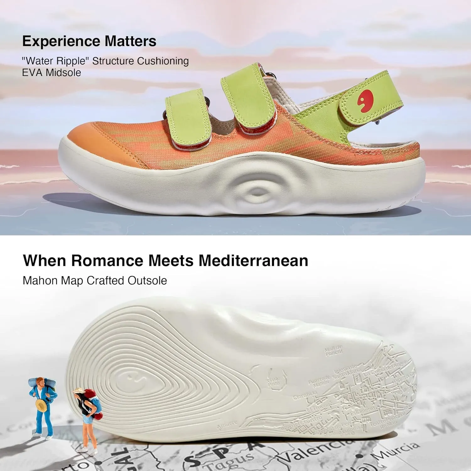 UIN Women's Outdoor Sandal Closed Toe Lightweight Walking Summer Travel Hiking Water Shoes