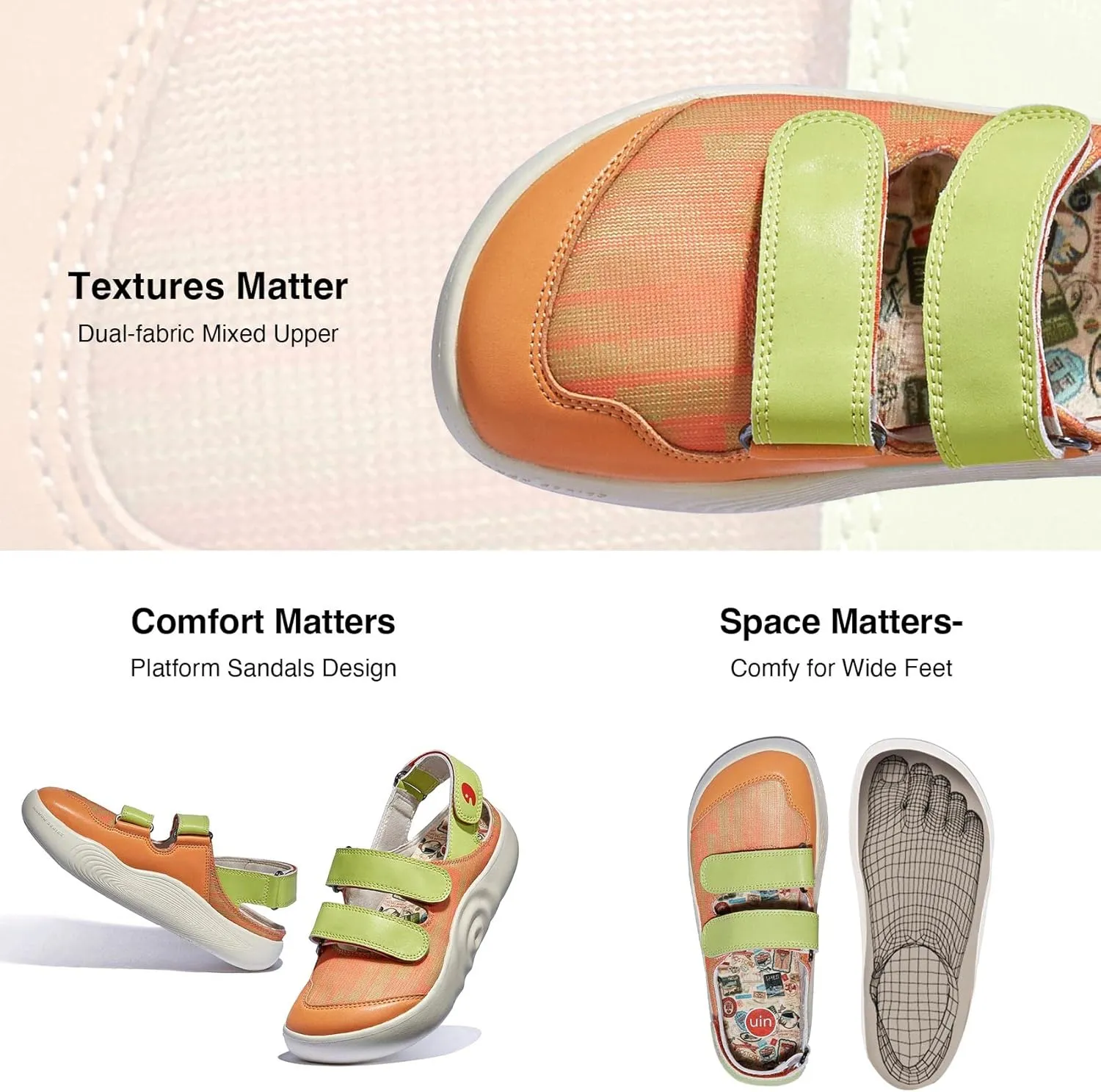 UIN Women's Outdoor Sandal Closed Toe Lightweight Walking Summer Travel Hiking Water Shoes