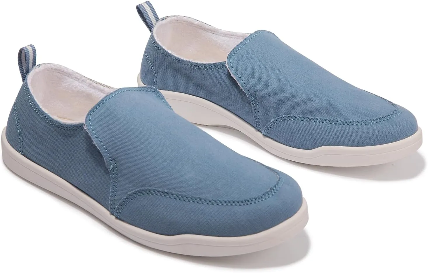 Vanessa Women's Slip On Canvas Sneakers with Arch Support Insoles Low Top Casual Walking Shoes Comfy Fashion Loafers