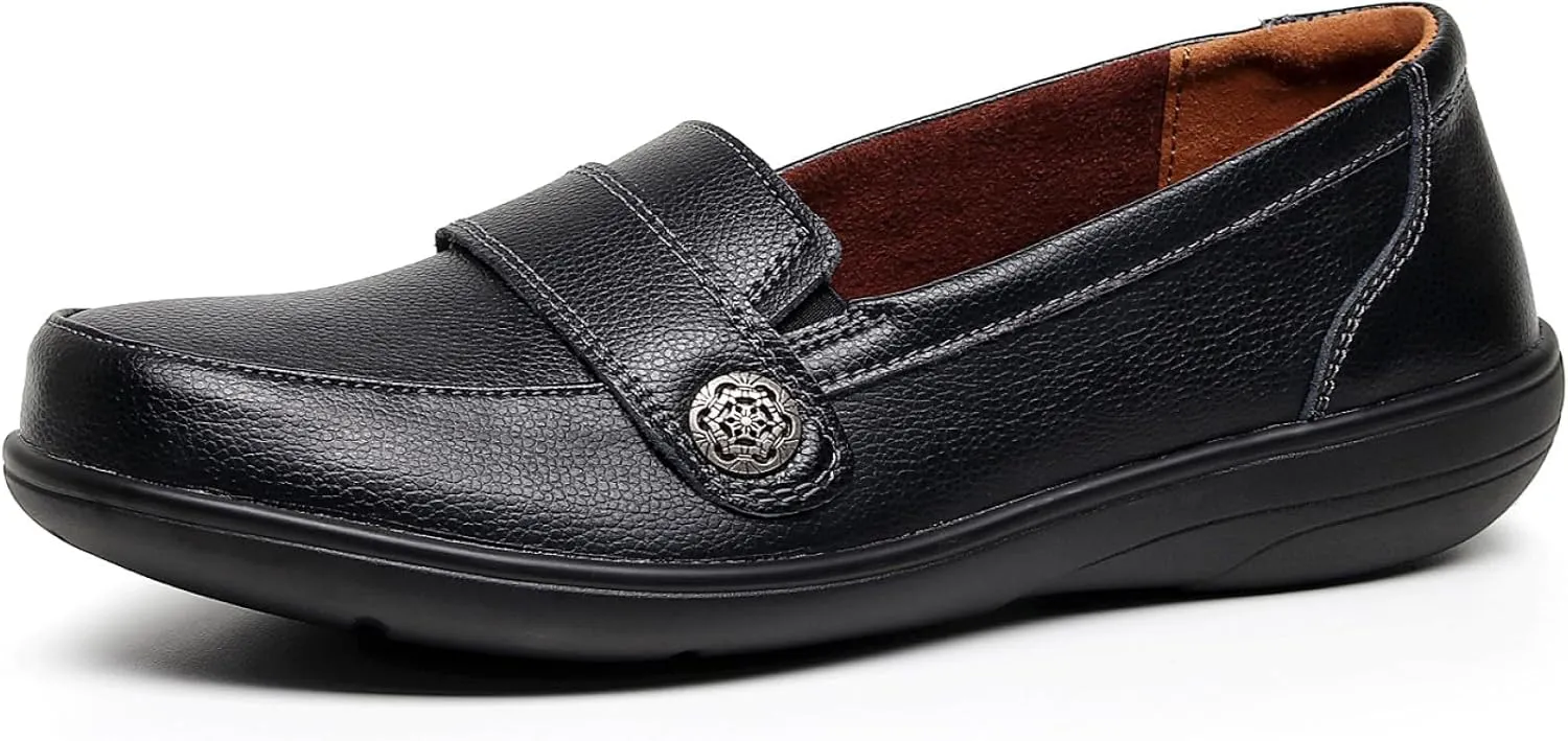 VenusCelia Women's Band Walking Flat Loafer