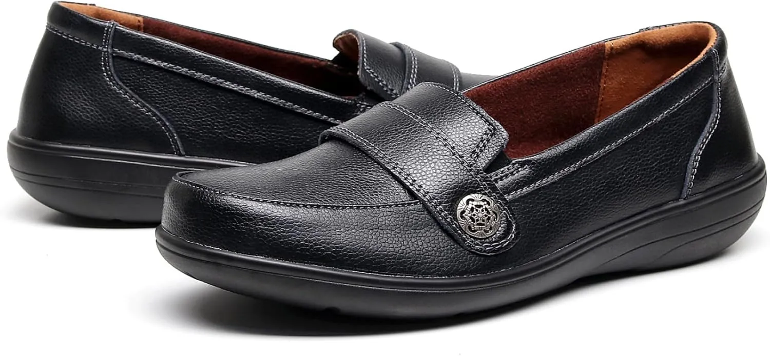 VenusCelia Women's Band Walking Flat Loafer