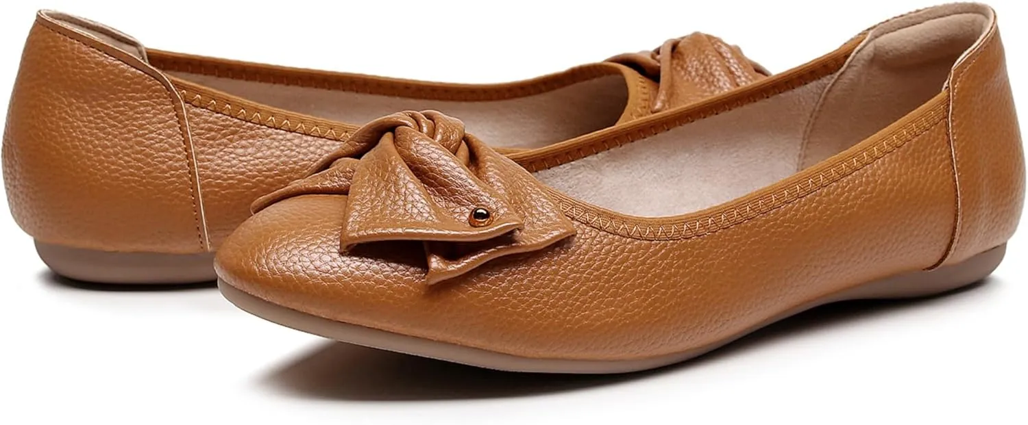 VenusCelia Women's Bows Dance Flats Shoes