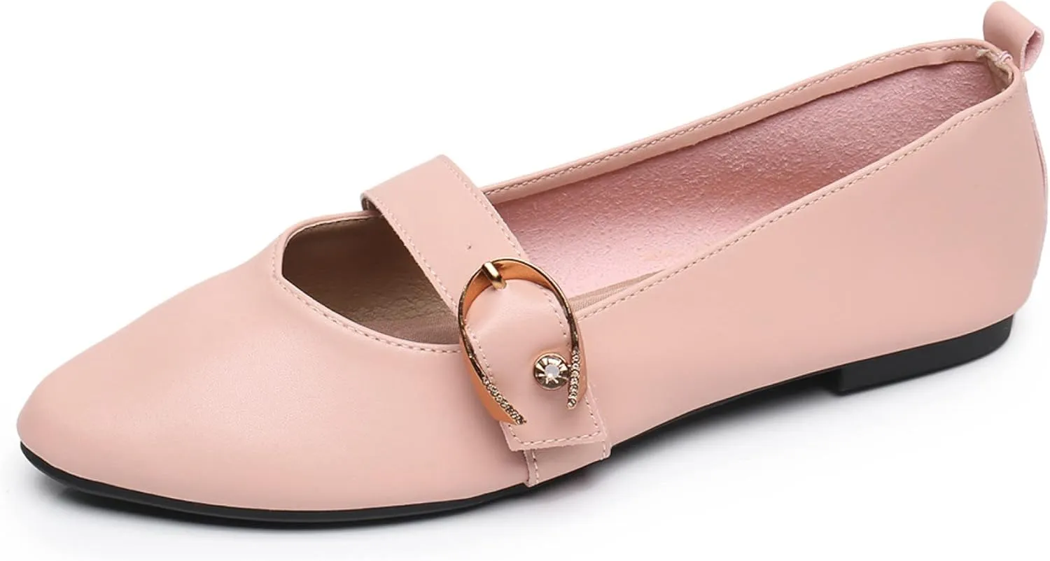 VenusCelia Women's Mary Jane Flat Shoe