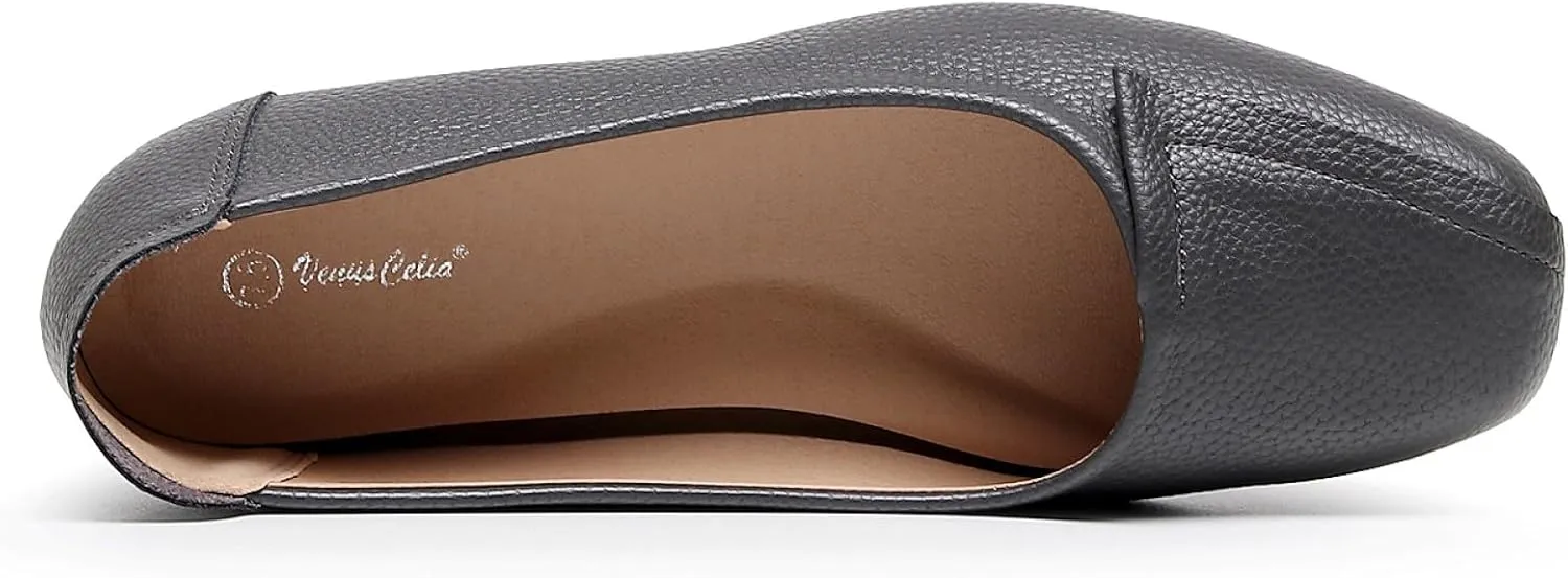 VenusCelia Women's Plain Dance Flat Shoe