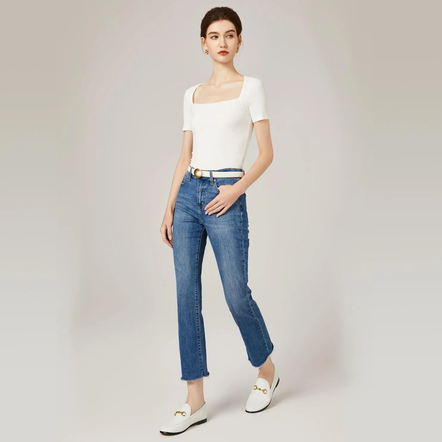 Vertundy Loafers for Women Low Heel Flats Loafers Mules