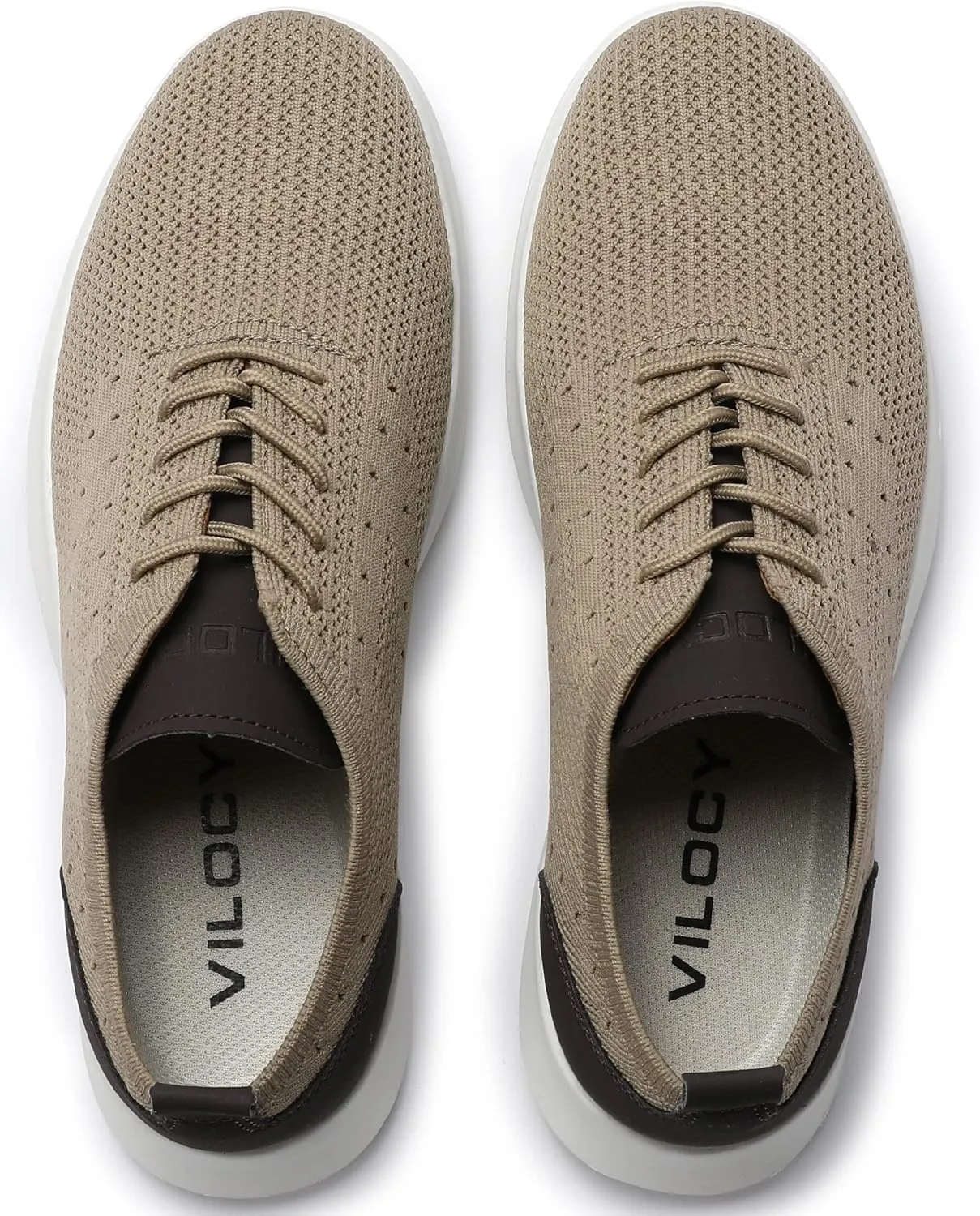 VILOCY Men's Casual Dress Oxfords Shoes Knit Lightweight Breathable Fashion Sneaker