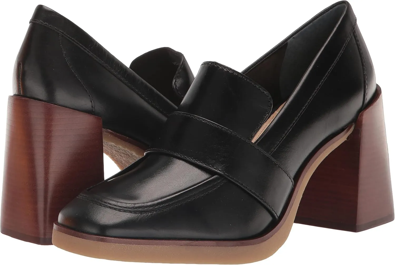 Vince Camuto Women's Footwear Ezerna Stacked Heel Loafer Pump