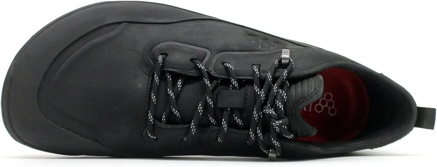 Vivobarefoot Tracker Leather Low Mens Barefoot Hiking | Waterproof, Lightweight & Puncture Resistant | All Weather & Terrains | Wide Fit Grounding Shoes | Bracken