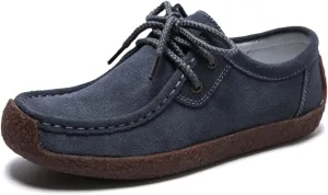 WERWAES Women’s Loafer Flats Shoes Casual Comfortable Lightweight Lace Up Moccasins Loafers Working Dreesy Non Slip on Shoes Womens