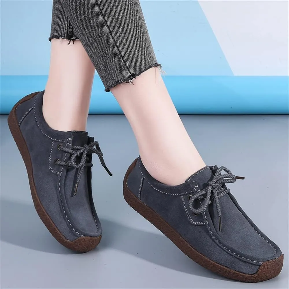 WERWAES Women’s Loafer Flats Shoes Casual Comfortable Lightweight Lace Up Moccasins Loafers Working Dreesy Non Slip on Shoes Womens