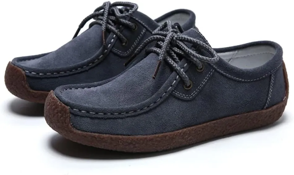 WERWAES Women’s Loafer Flats Shoes Casual Comfortable Lightweight Lace Up Moccasins Loafers Working Dreesy Non Slip on Shoes Womens