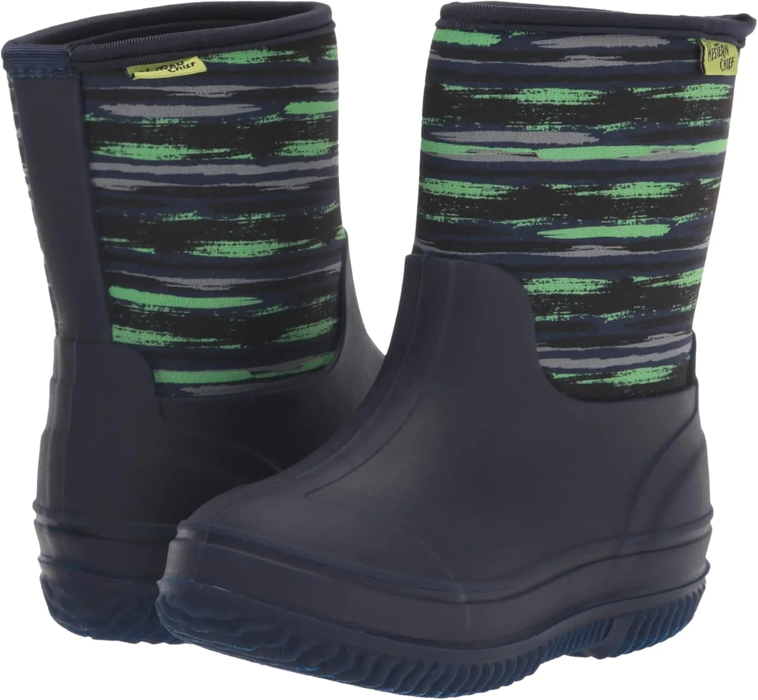 Western Chief Kids Freestyle Neoprene Outdoor Boot, Lightweight, Kid Friendly for Boys and Girls Waterproof Boot for Rain, Mud, Cold Weather, Snow