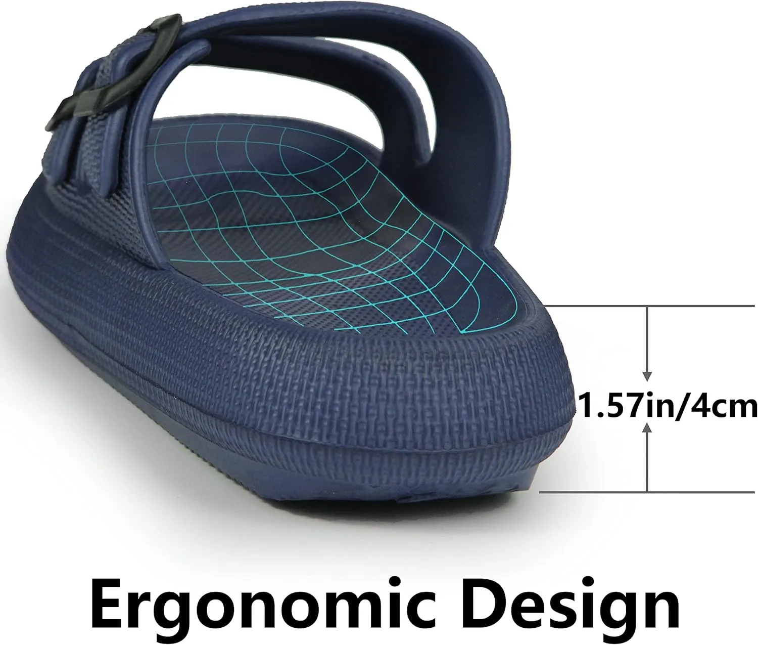 Weweya Sandals for Women and Men - Pillow Slippers - Double Buckle Adjustable Slides - EVA Flat Sandals