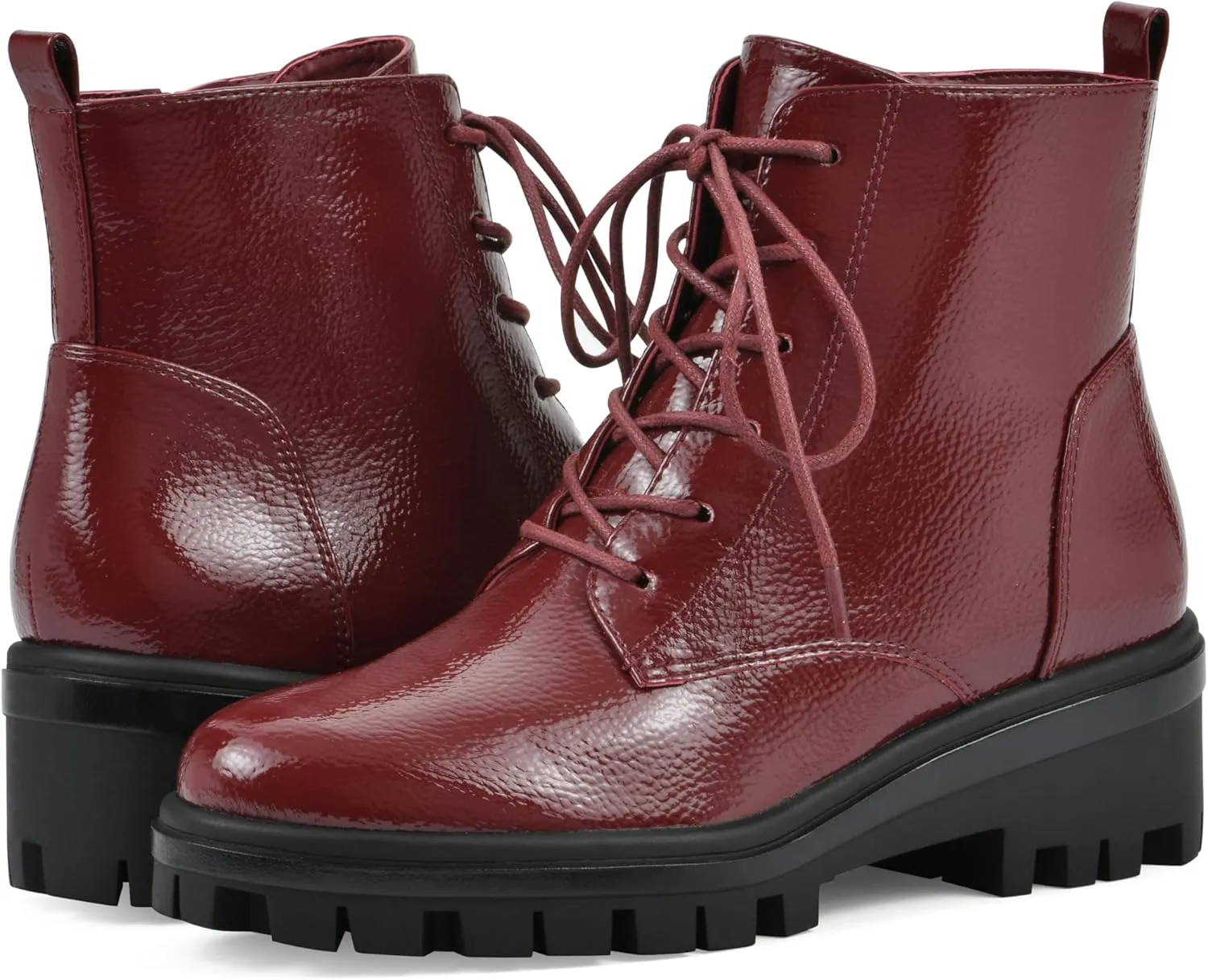 WHITE MOUNTAIN Women's Tappy Lug Sole Combat Boot