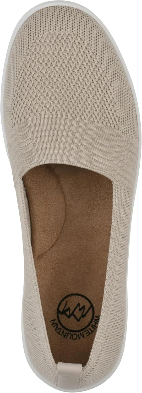 WHITE MOUNTAIN Women's Upright Woven Knit Slip-On Sneaker