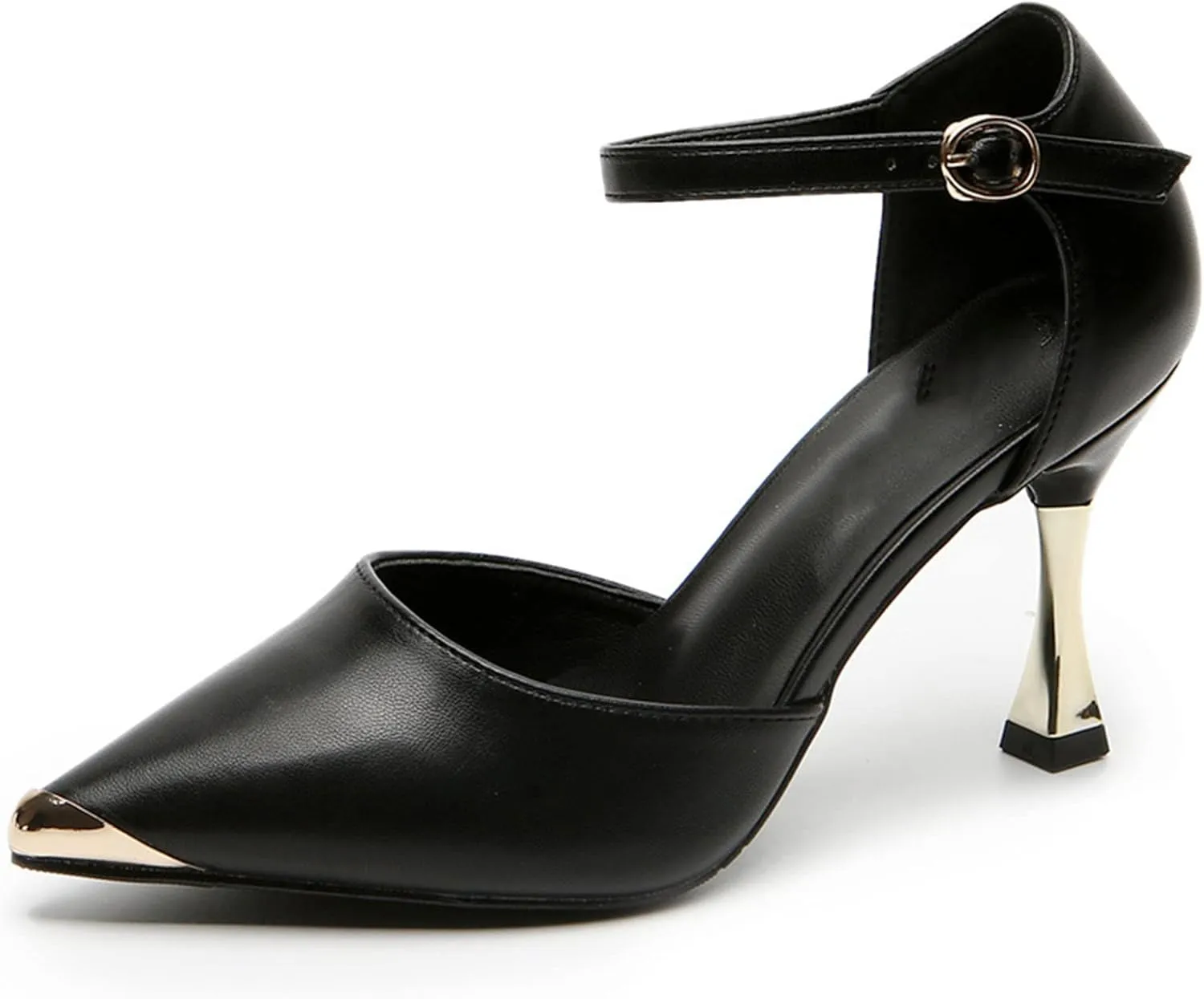 WOilERQ Women's Pointed Toe High Heels Closed Toe Heels Stiletto Flat Stiletto Sandals One Pedal High Heel Summer Nightclub Head Show High Heels Suitable for Women