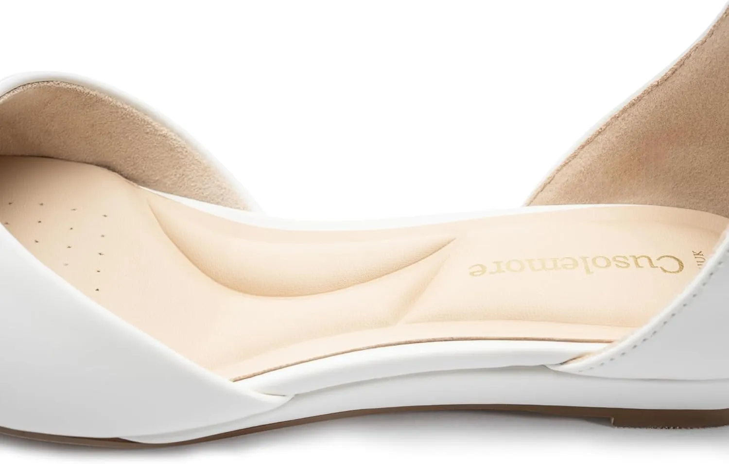 Women Flat Shoes with Ankle Strap, Low Wedge Heel Flats for Women, Comfortable Pointed Toe Dress Shoes for Work Business Wedding