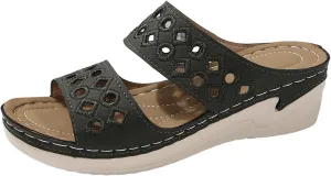 Women Shoes Comfortable Soft Sole Sandals Fashionable One Foot Wear Hollow Strap Beach Lightweight Hiking Sandals Women