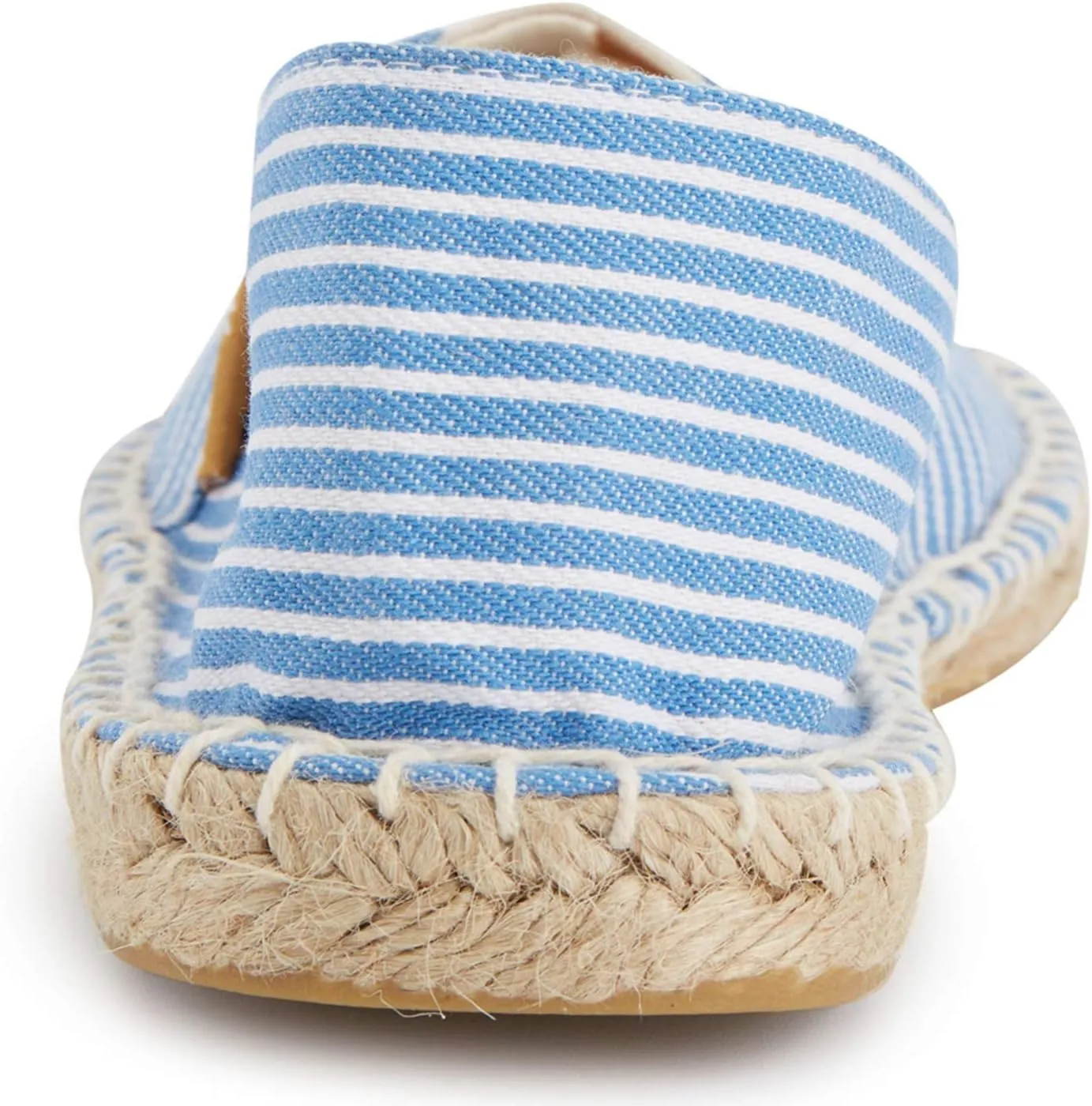 Women's Breathable Canvas Stripe Slip on Flat Espadrilles